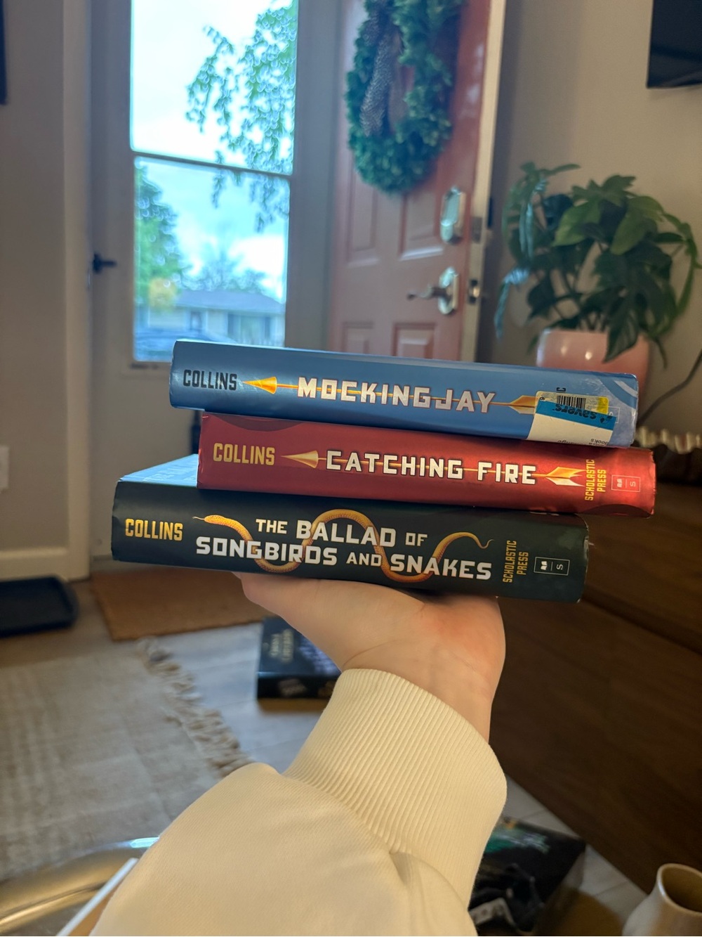 The Hunger Games Trilogy Stack - Blue, Red, Black Covers